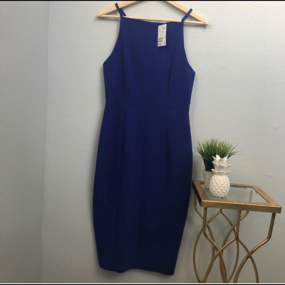 NWT H&M Royal Blue Fitted Dress Size 8